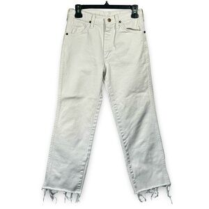 Wrangler Vintage Cropped Raw Hem Straight Jeans Size 29 Country Western 90s